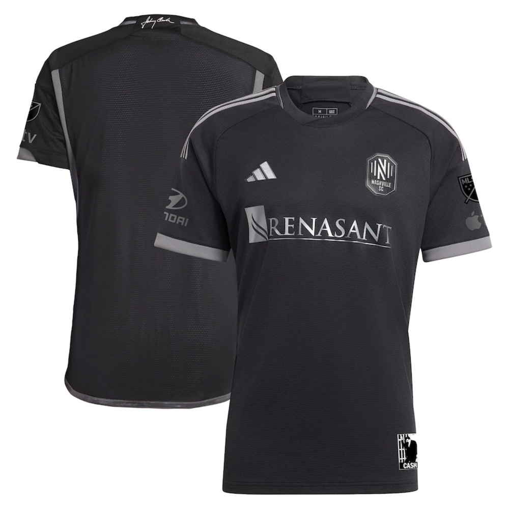 NEW Adidas Mens Nashville SC 2024 “Back the Black” Away Jersey Authentic Replica